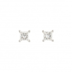 White Gold Diamond Stud Earrings
